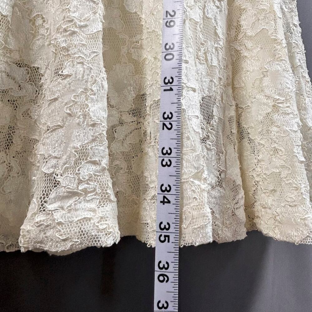SOLD SOLD SOLD Vintage 90's Betsey Johnson LUXE Ivory Lace Slip Dress - Picture 9 of 15